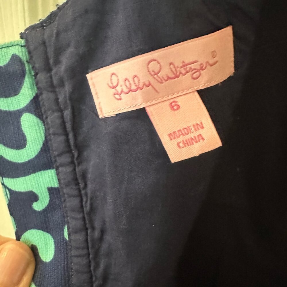 Lilly Pulitzer Fountain Hopping Delia Shift Dress Size 6 - Picture 4 of 7